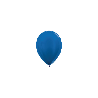 Metallic Blue 12cm Round Balloon 100pk