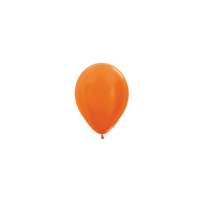 Metallic Orange 12cm Round Balloon 100pk (D)