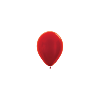 Metallic Red 12cm Round Balloon 100pk