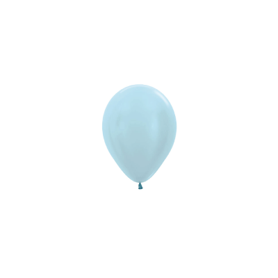 Pearl Blue 12cm Round Balloon 100pk