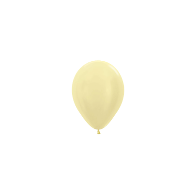 Pearl Yellow 12cm Round Balloon 100pk (D)