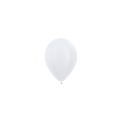 Pearl White 12cm Round Balloon 100pk