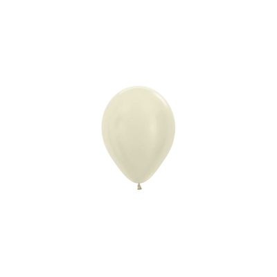Pearl Ivory 12cm Round Balloon 100pk (D)