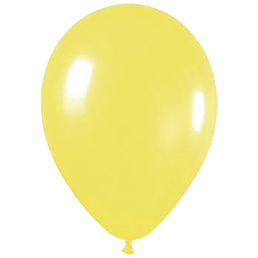 Fashion Yellow 30cm Round Balloon 100pk