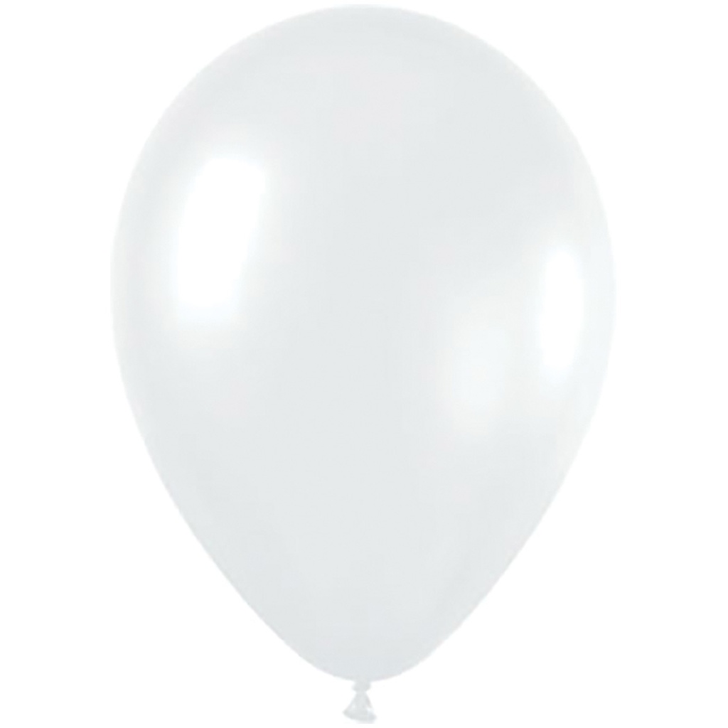 Fashion White 30cm Round Balloon 100pk