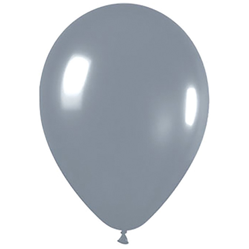 Fashion Grey 30cm Round Balloon 100pk