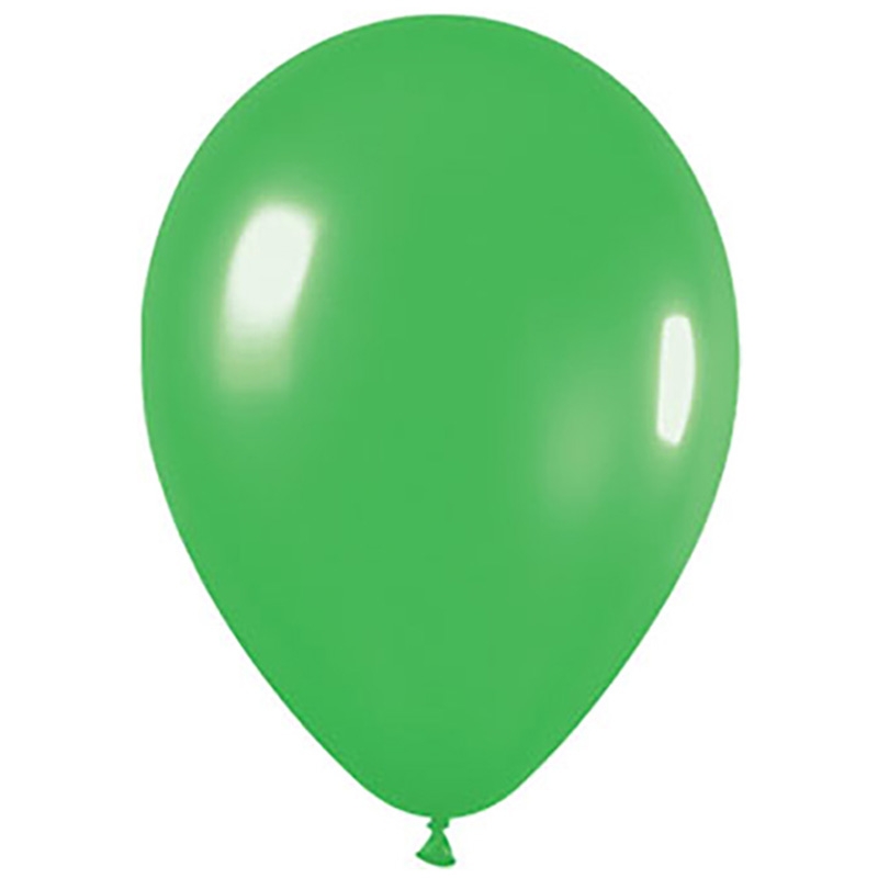 Metallic Lime Green 30cm Round Balloon 100pk (D)