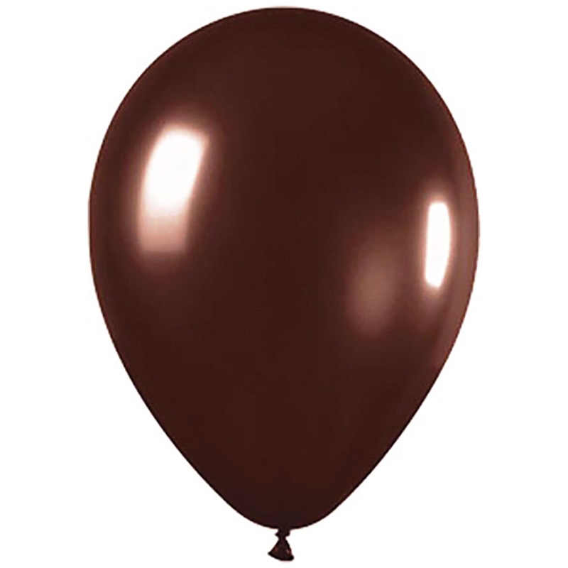 Metallic Chocolate 30cm Round Balloon 100pk