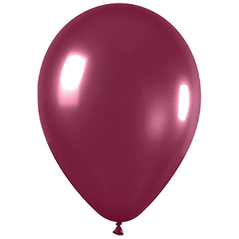 Metallic Burgundy 30cm Round Balloon 100pk