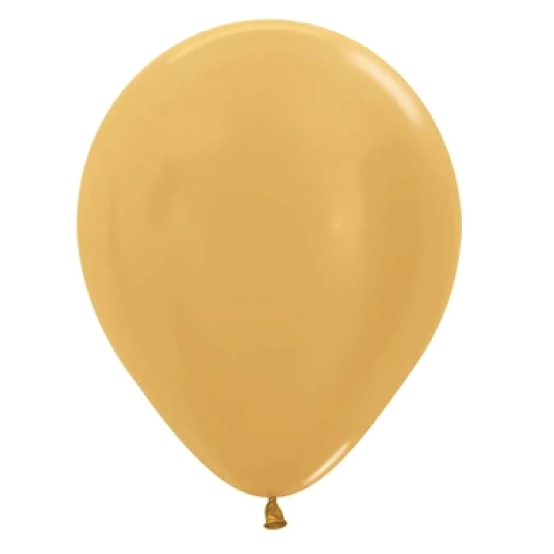 Metallic Gold 30cm Round Balloon 100pk