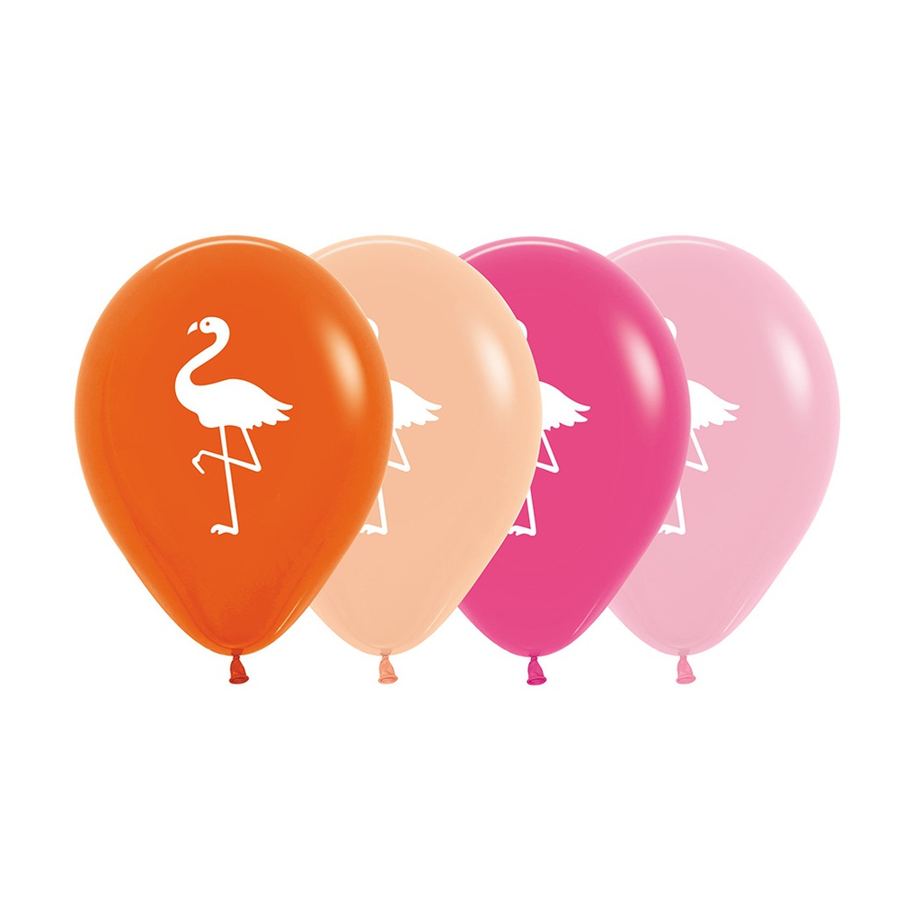 Flamingo Fashion Asstd 30cm 4S Wht ink 50pk