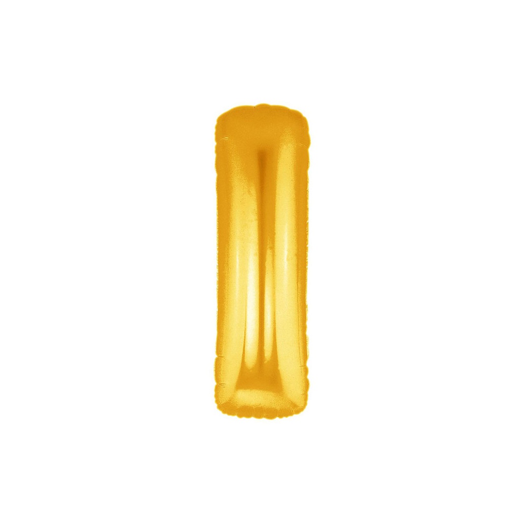M/Loon Mini I Gold Foil Balloon 7&quot; 1pk