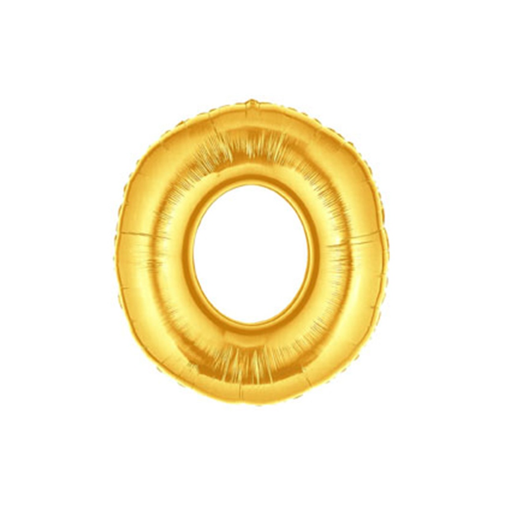M/Loon Mini O Gold Foil Balloon 7&quot; 1pk