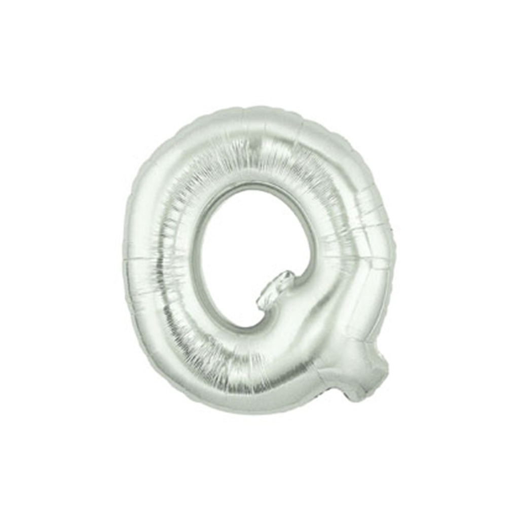 M/Loon Mini Q Silver Foil Balloon 7&quot; 1pk