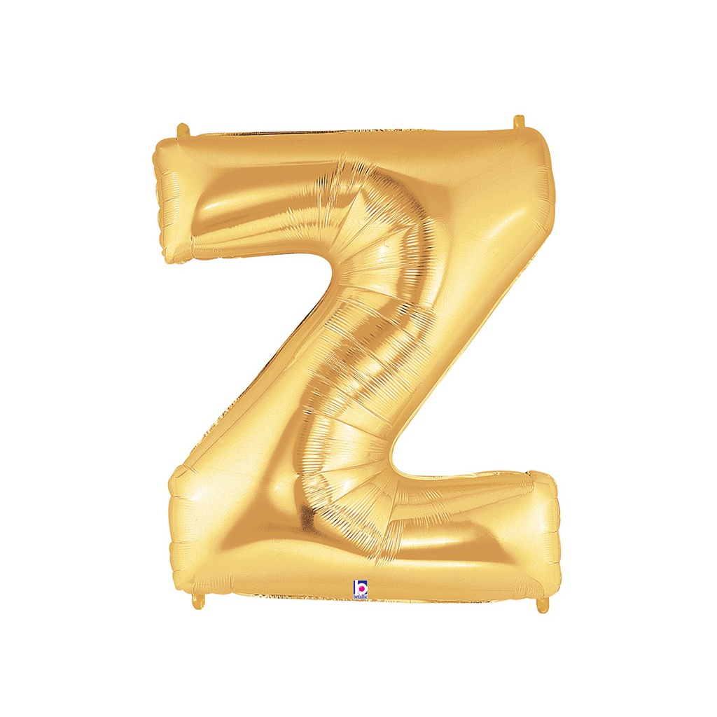 M/Loon Jnr Z Gold Foil Balloon 14&quot; 1pk