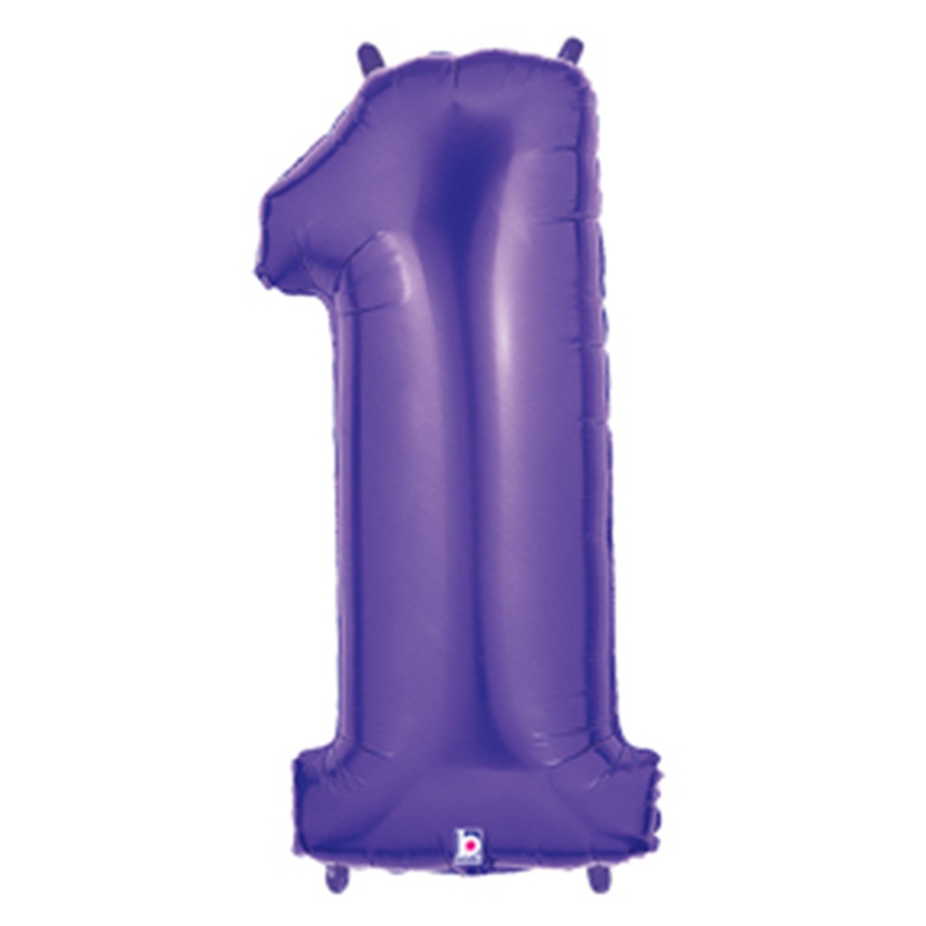 Megaloon 1 Purple Foil 40&quot; 1pk (D)