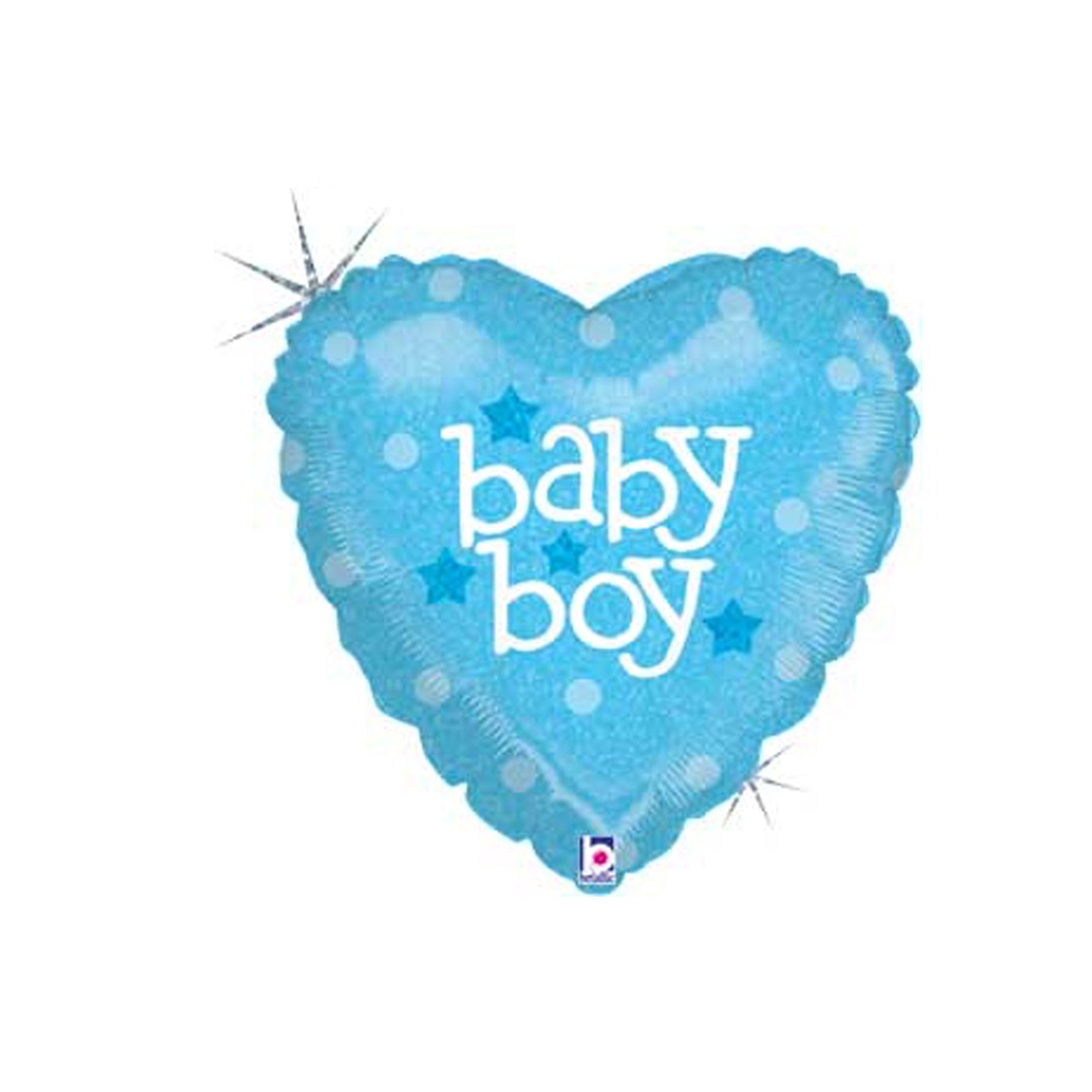Baby Boy Heart Foil 18/45cm Hrt