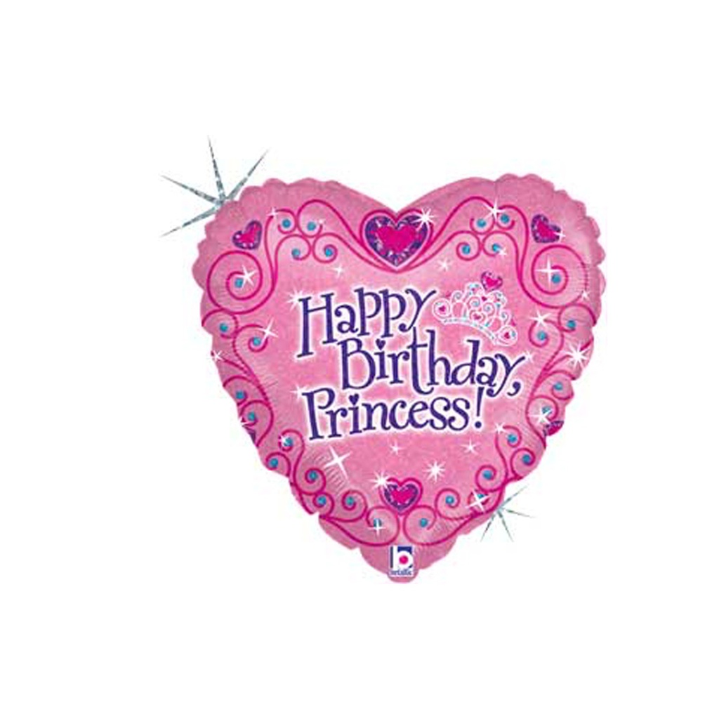 Happy Birthday Princess Foil 18/45cm Hrt