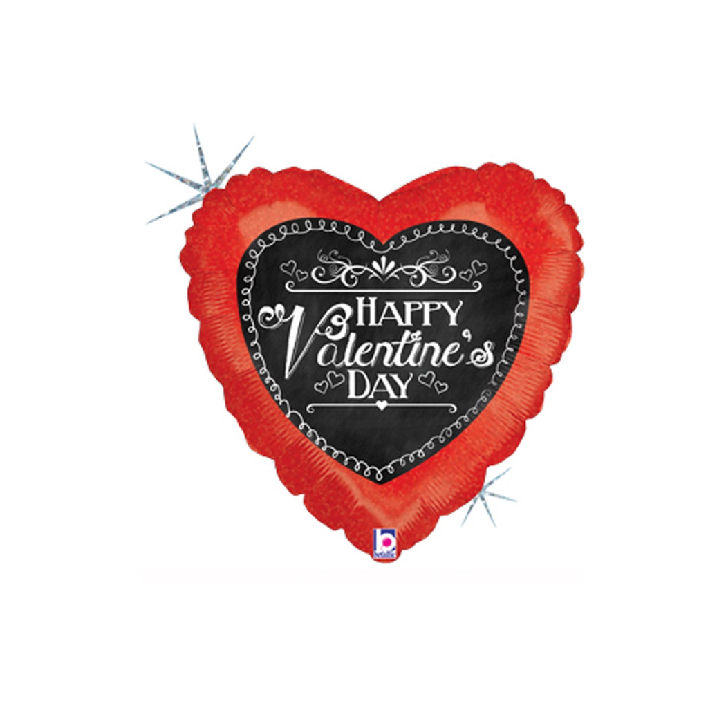 Chalkboard Script Love Valentine 18&quot;/45cm Heart Foil