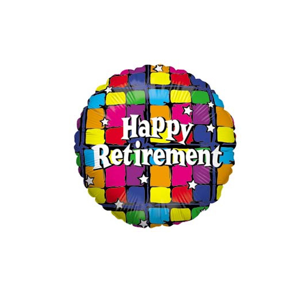 Happy Retirement Foil 18/45cm Rnd