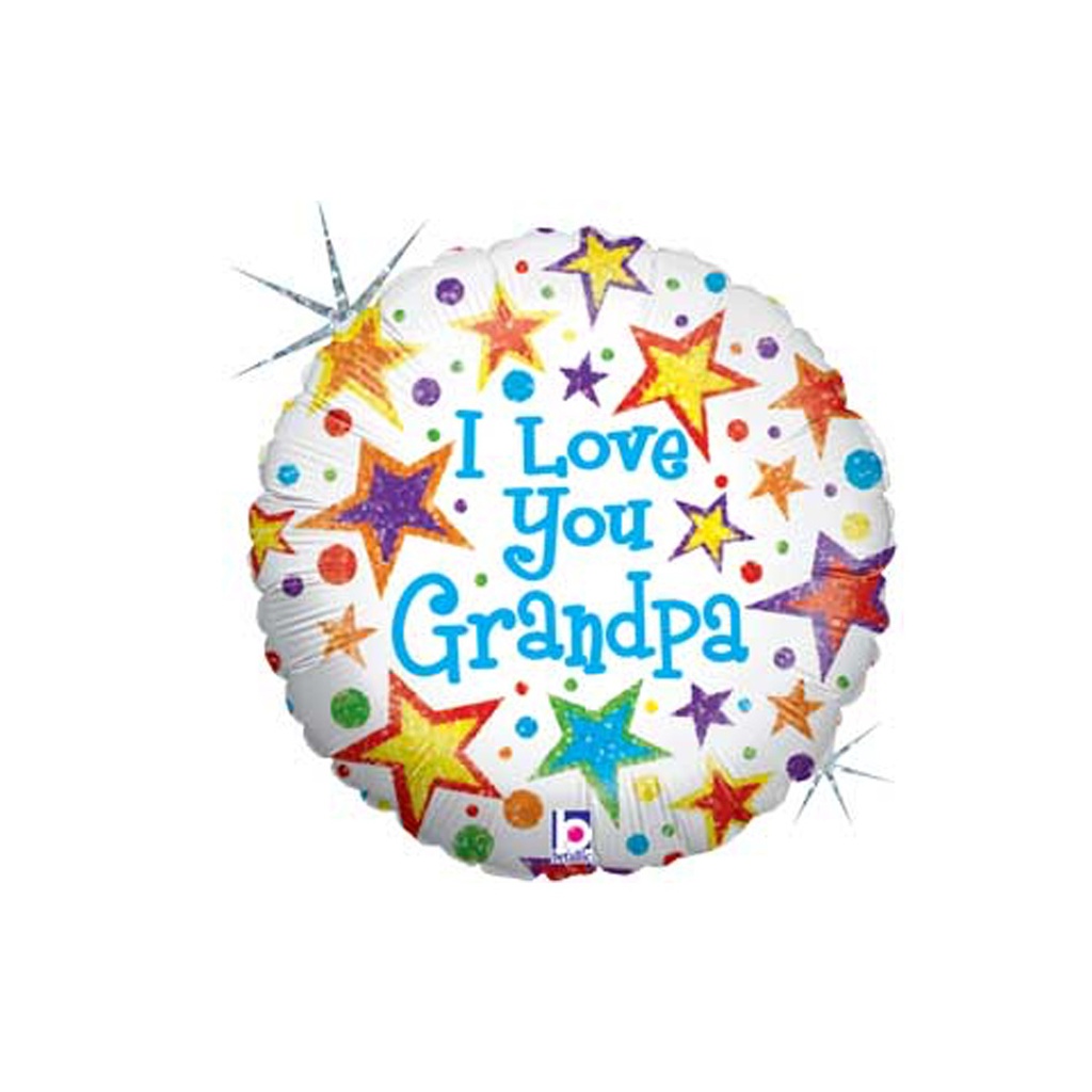 I Love You Grandpa Foil 18/45cm Rnd