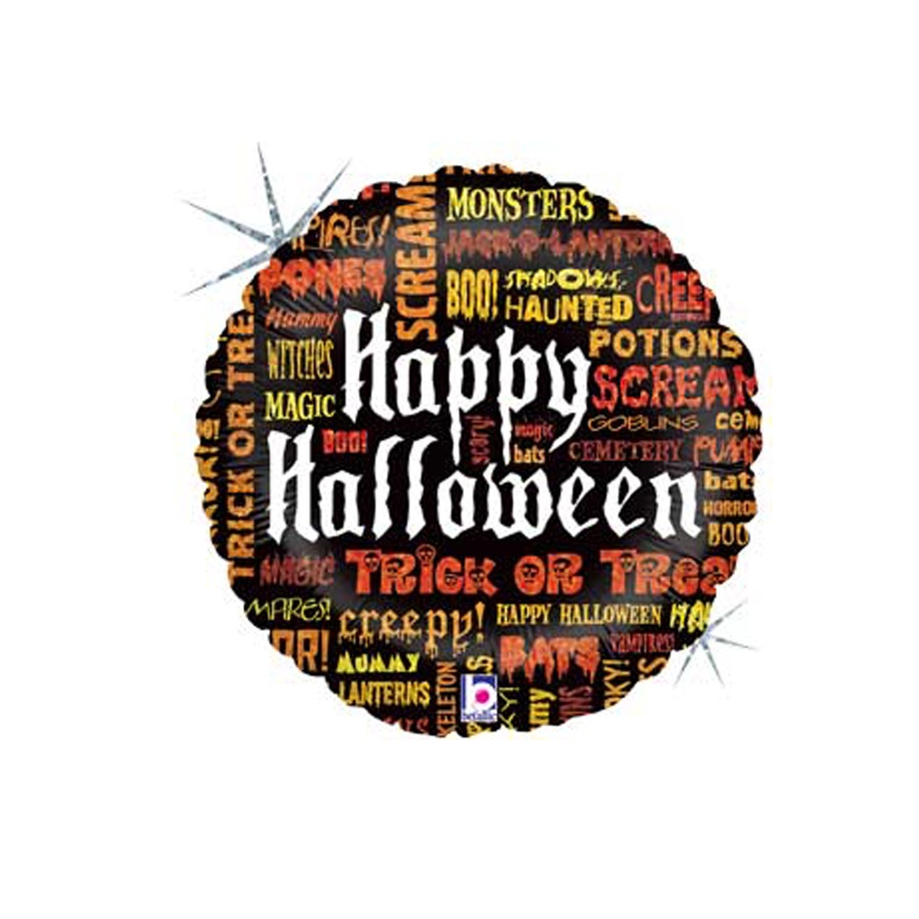 Halloween - Scary Words Foil 18/45cm Rnd