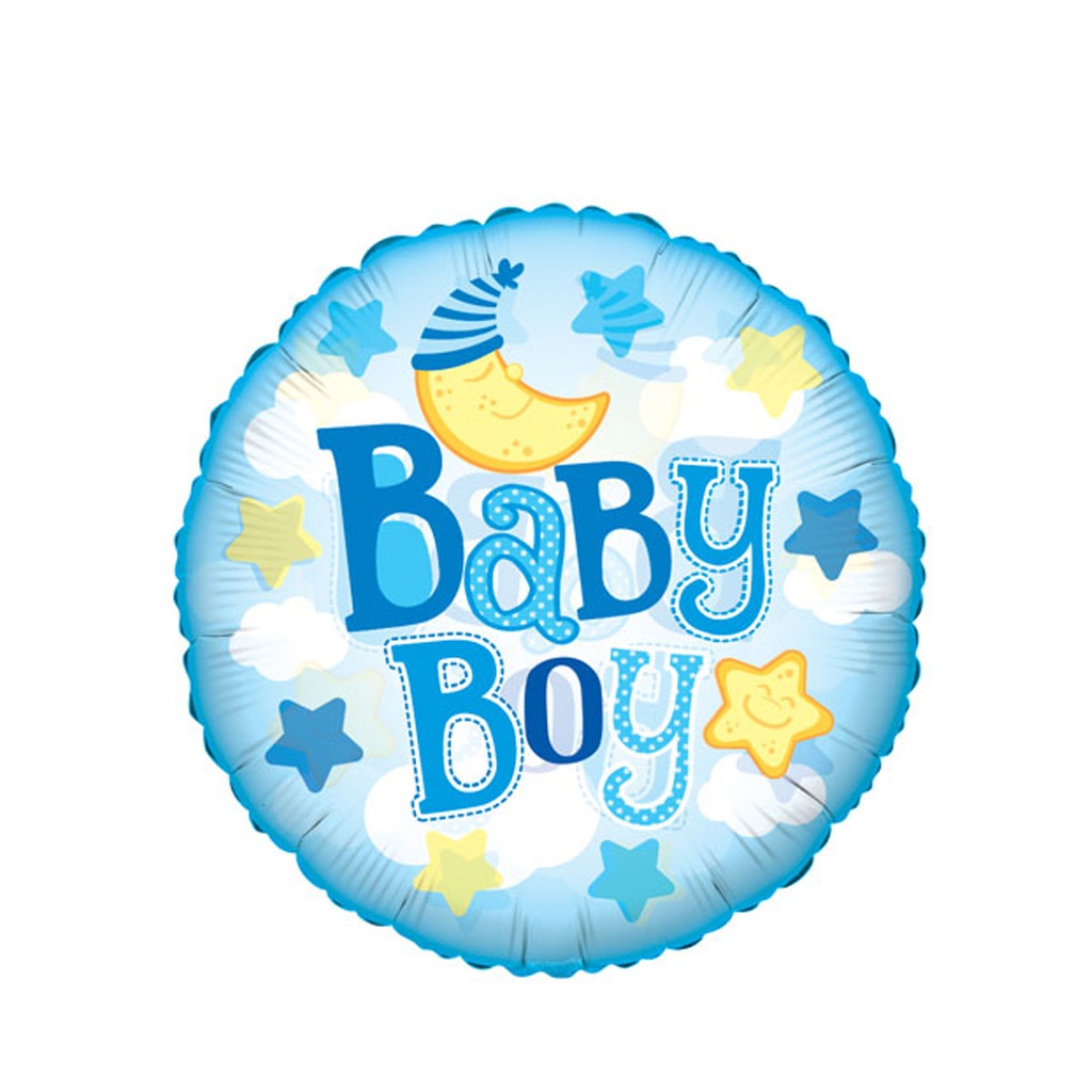Baby Boy Moon Clear View 24&quot; Rnd Each (N)