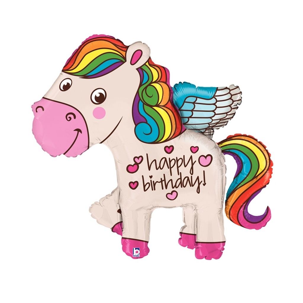 Rainbow Birthday Pony 45''/114cm Shape