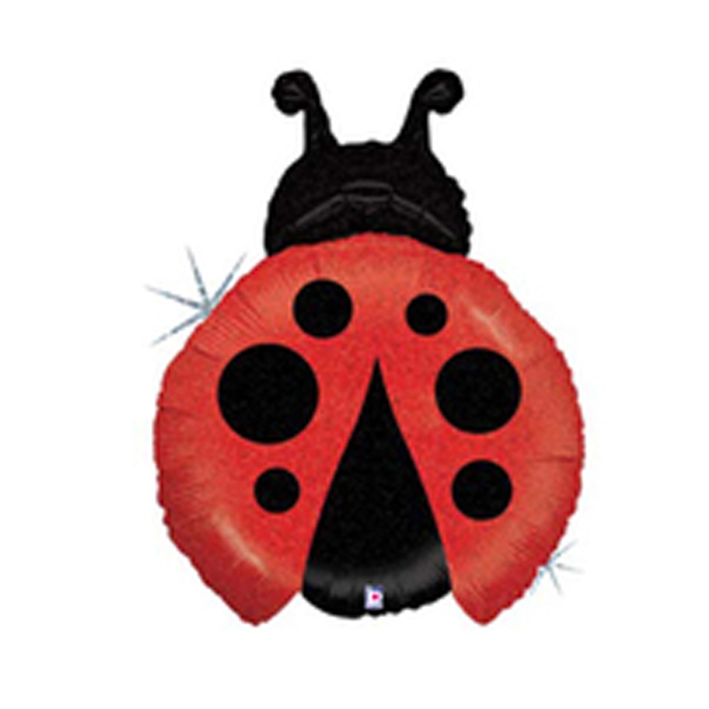 Shape Holographic Little Ladybug Red Foil 27&quot; 1pk