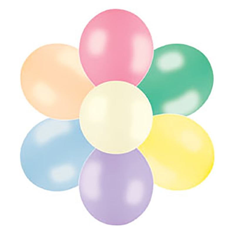 Pearl Assorted 12cm Round Balloon 100pk