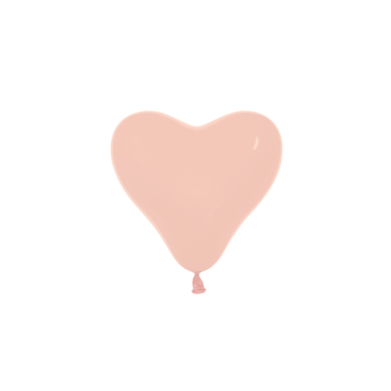 Fashion Peach 12cm Heart Balloon 100pk