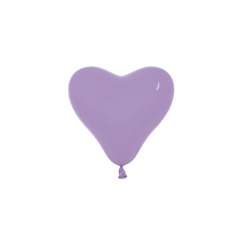 Fashion Lilac 12cm Heart Balloon 100pk (D)