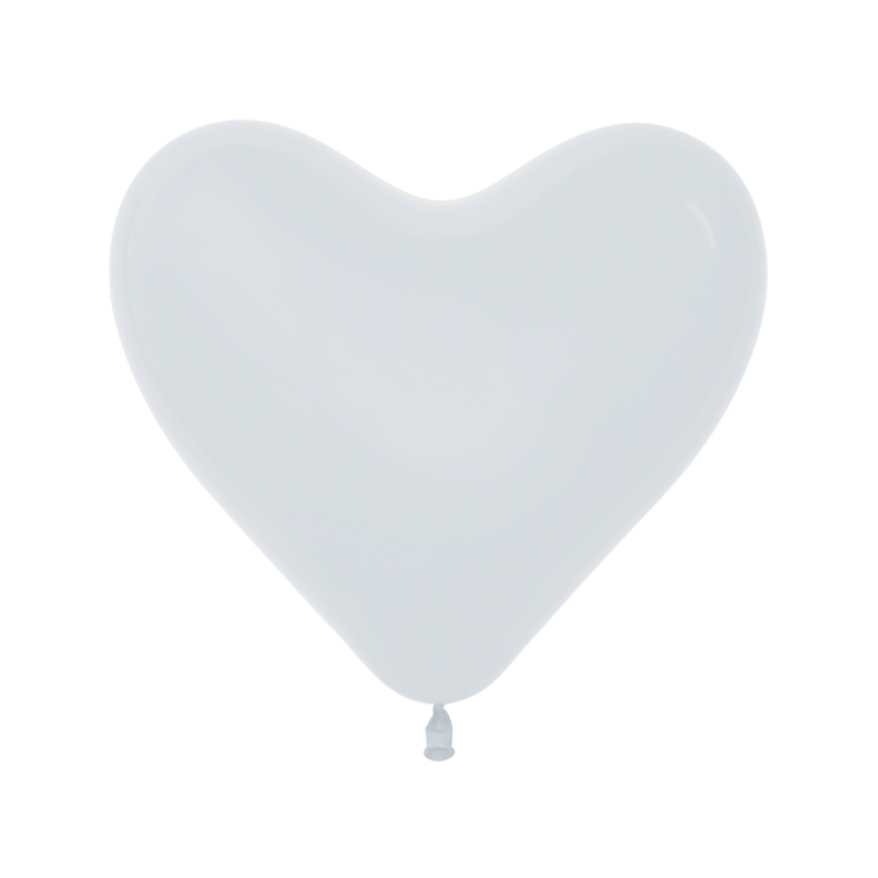 Crystal Clear 36cm Heart Balloon 50pk