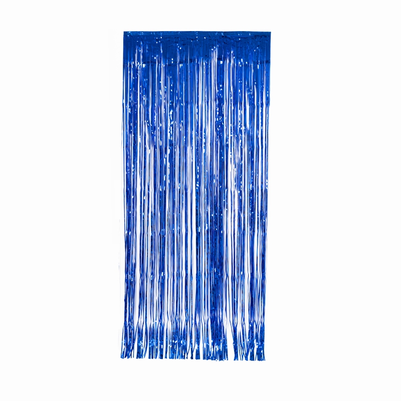 FS Metallic Curtains 90x 200cm -True Blue