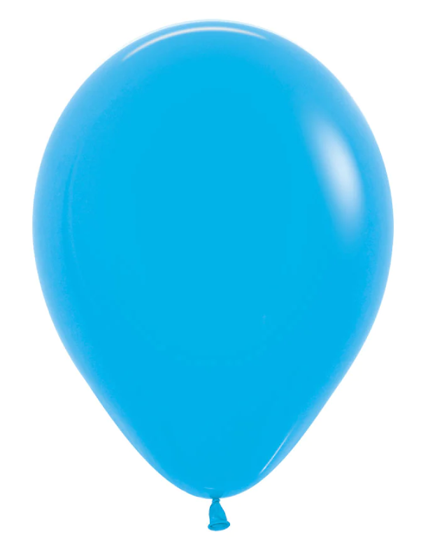 Matte Blue 30cm Round Balloon 18pk