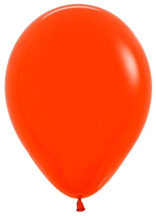 Matte Orange 30cm Round Balloon 18pk