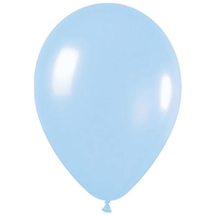 Shimmer Pearl Blue 30cm Round Balloon 18pk