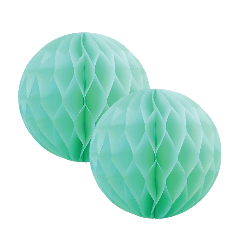 FS Honeycomb Ball Mint Green 15cm 2pk