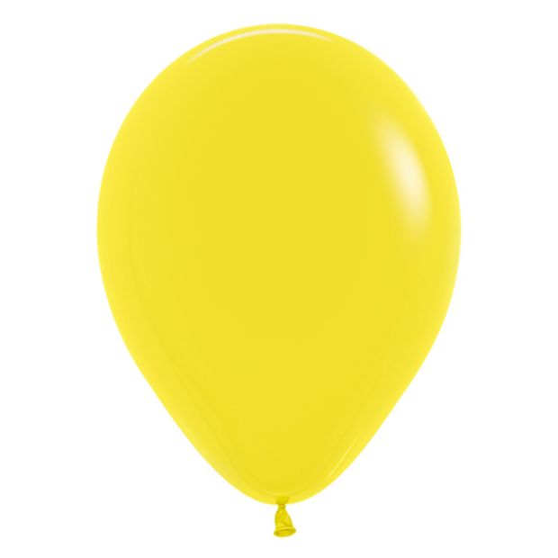 Matte Yellow 30cm Round Balloon 18pk