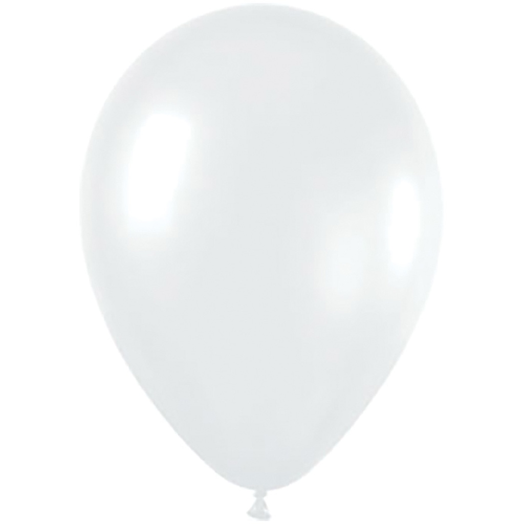 Shimmer Pearl White 30cm Round Balloon 18pk