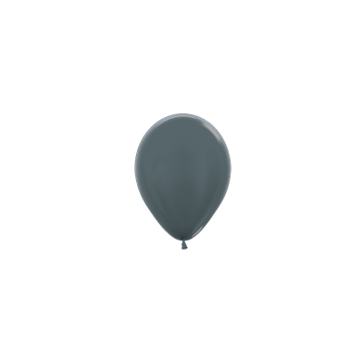 Metallic Graphite 12cm Round Balloon 100pk (D)
