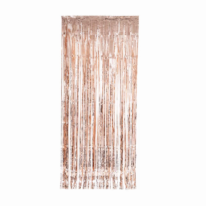 FS Metallic Curtains 90x 200cm -Rose Gold
