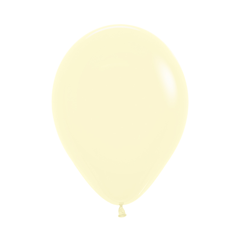 Matte Pastel Yellow 30cm Round Balloon 18pk