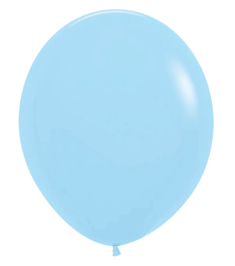 Matte Pastel Blue 45cm Round Balloons 6pk