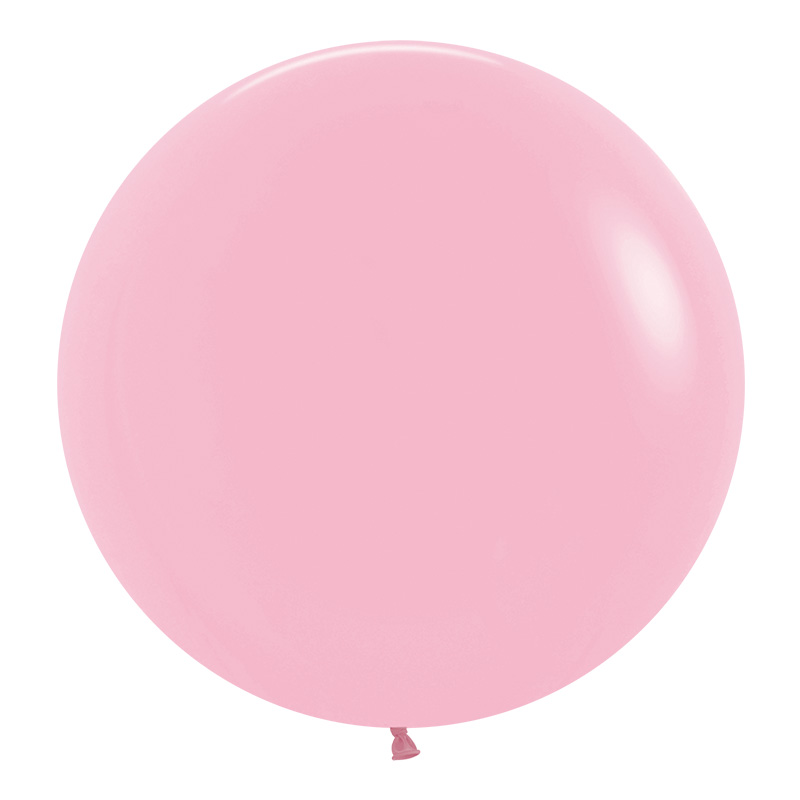 Matte Pink 60cm Round Balloons 2pk