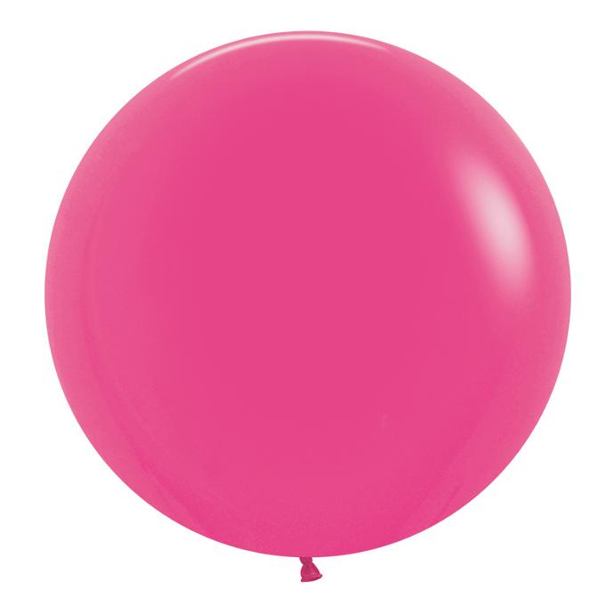 Matte Fuchsia 60cm Round Balloons 2pk
