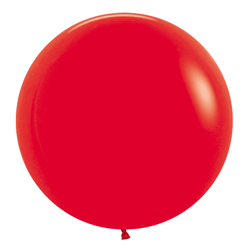 Matte Red 60cm Round Balloons 2pk