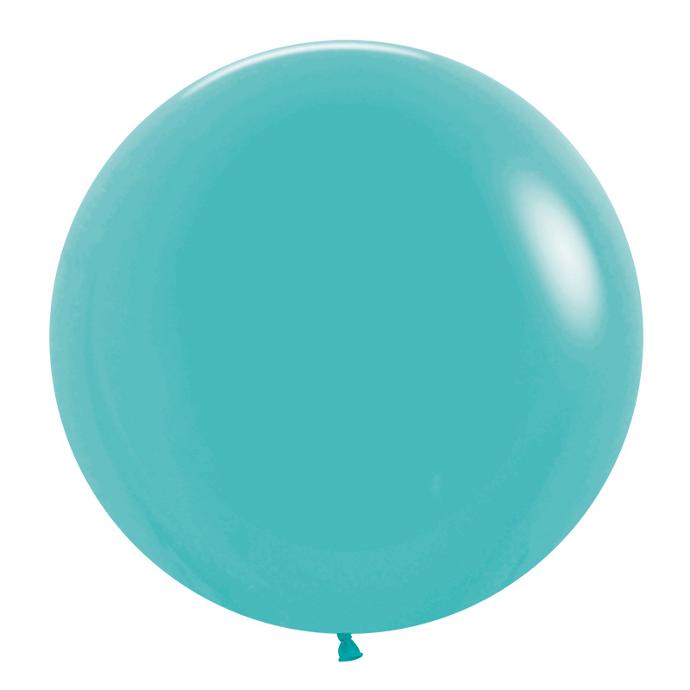 Matte Caribbean Blue 60cm Round Balloons 2pk
