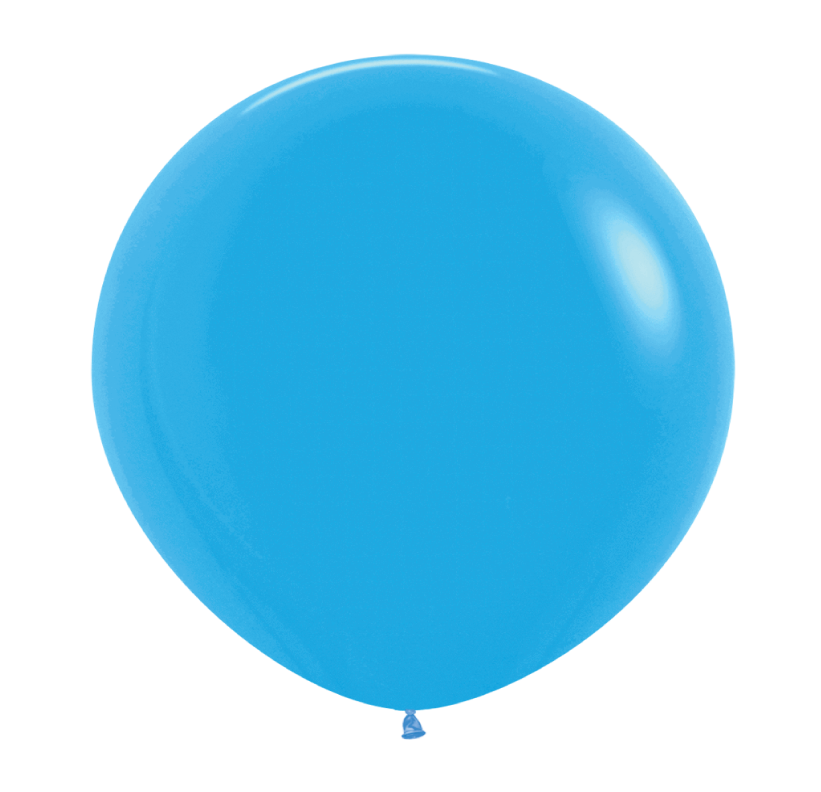 Matte Blue 60cm Round Balloons 2pk
