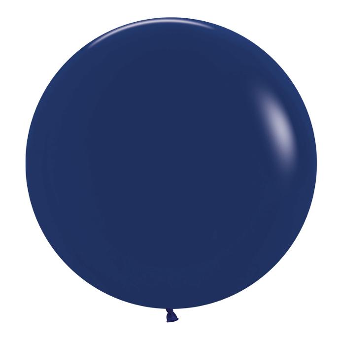 Matte Navy Blue 60cm Round Balloons 2pk